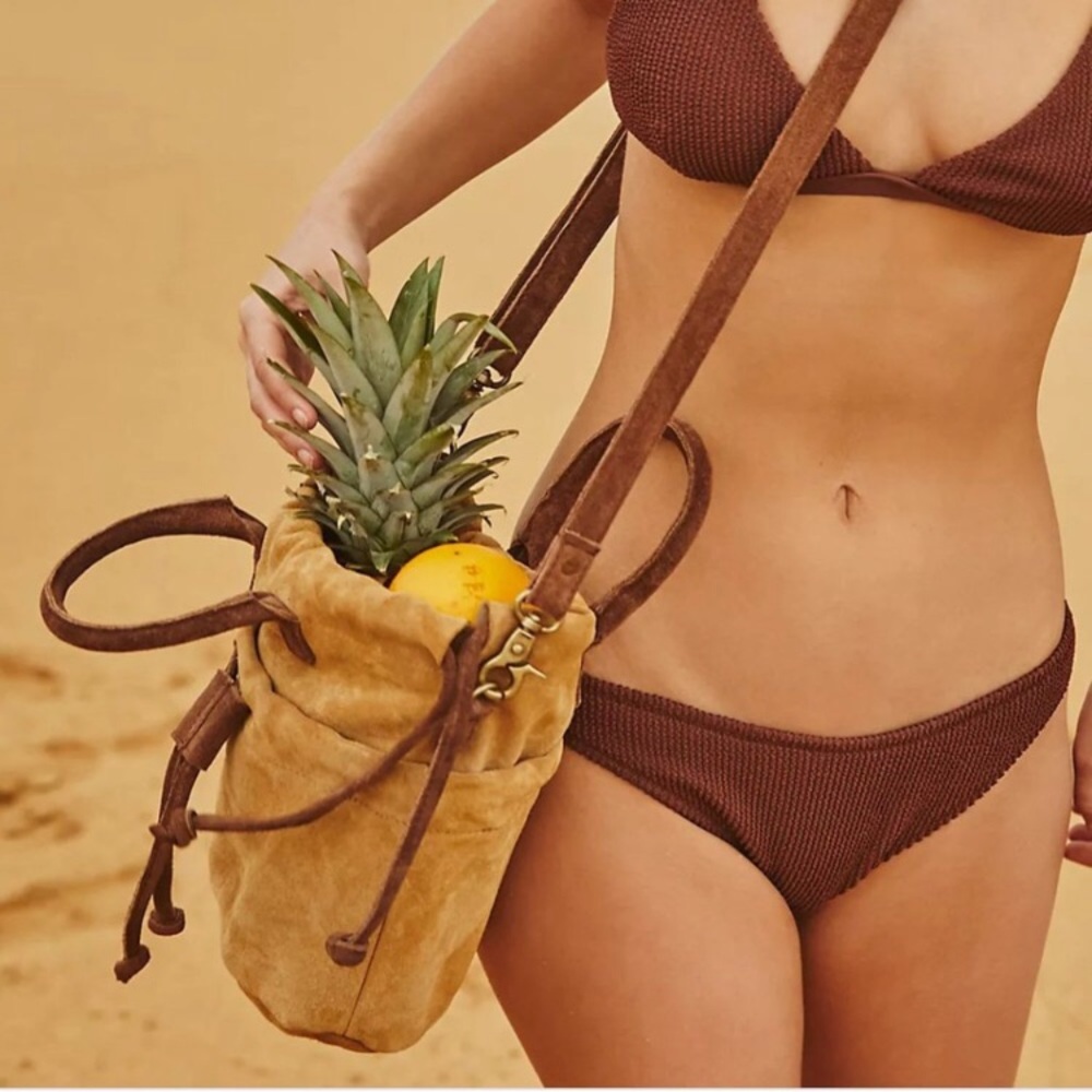 Free People! Scout Slouchy Crossbody Bag In Brown/Tan NWT! - Picture 7 of 16